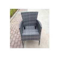 SGS test steel poly rattan outdoor garden chairs restaurant cafe furniture