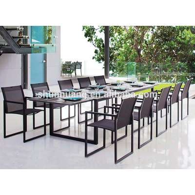 aluminum frame teslin fabric beach outdoor dining sets folding chair and table